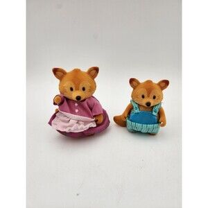 Little Li'l Woodzeez‎ The Tippytail Fox Family Mom Suzie Brother Howie Flocked